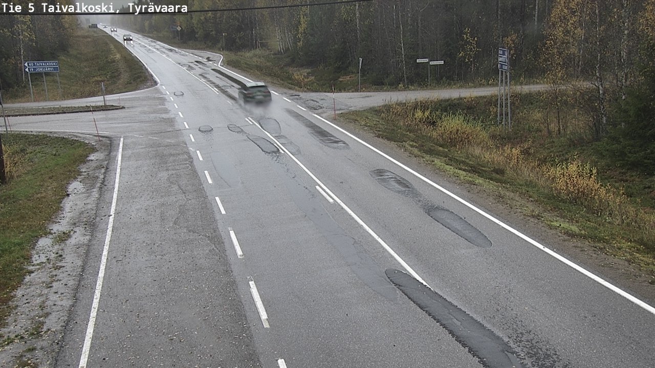 Weather Camera Image Road 5 Taivalkoski, Tyrävaara, Taivalkoski, Pohjois-Pohjanmaa