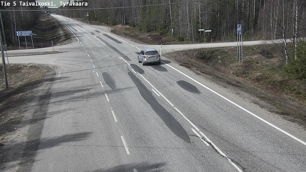 Weather Camera Image Road 5 Taivalkoski, Tyrävaara, Taivalkoski, Pohjois-Pohjanmaa