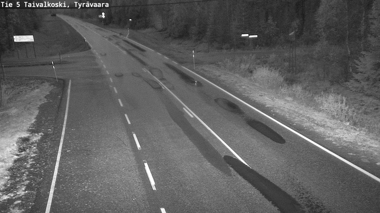 Weather Camera Image Väg 5 Taivalkoski, Tyrävaara, Taivalkoski, Pohjois-Pohjanmaa