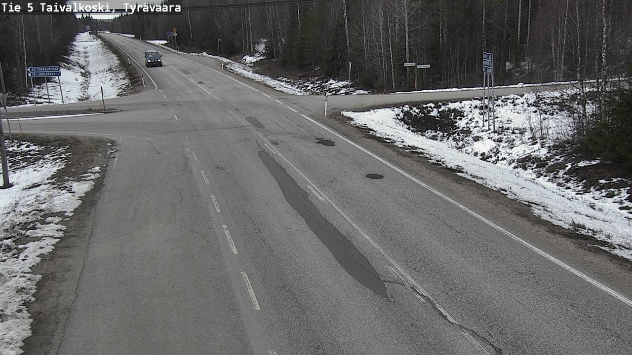 Weather Camera Image Road 5 Taivalkoski, Tyrävaara, Taivalkoski, Pohjois-Pohjanmaa