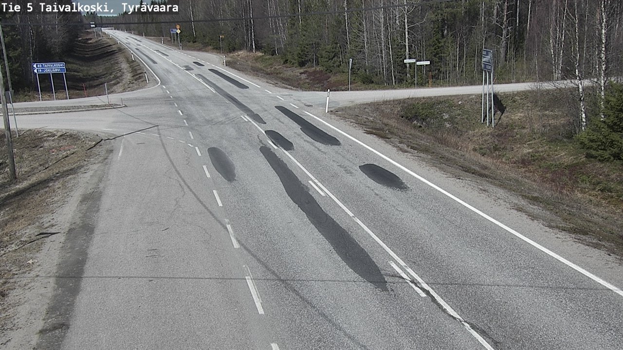Kelikamerat Kuva Tie 5 Taivalkoski, Tyrävaara, Taivalkoski, Pohjois-Pohjanmaa
