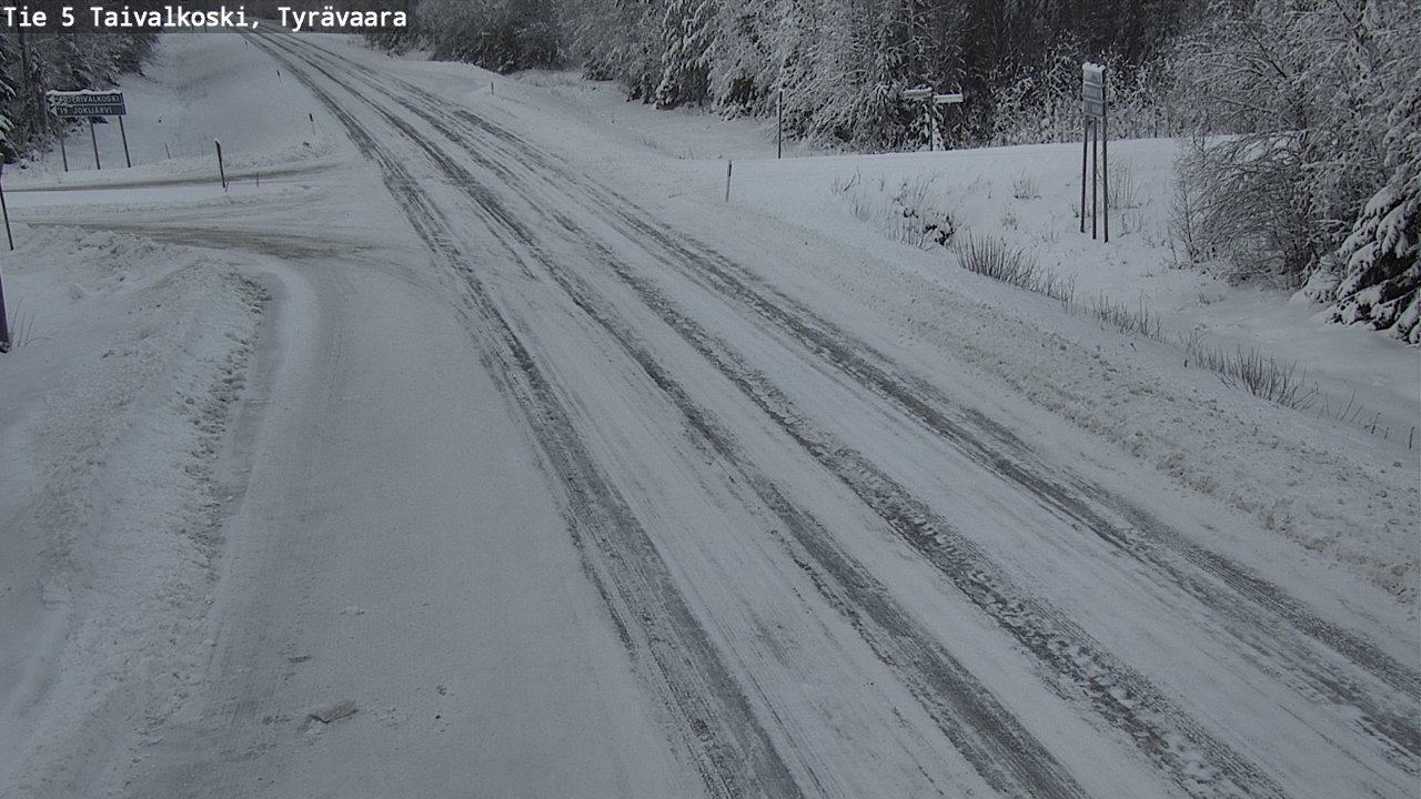Weather Camera Image Road 5 Taivalkoski, Tyrävaara, Taivalkoski, Pohjois-Pohjanmaa