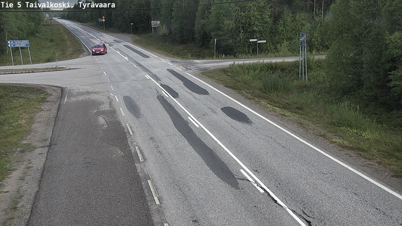 Kelikamerat Kuva Tie 5 Taivalkoski, Tyrävaara, Taivalkoski, Pohjois-Pohjanmaa