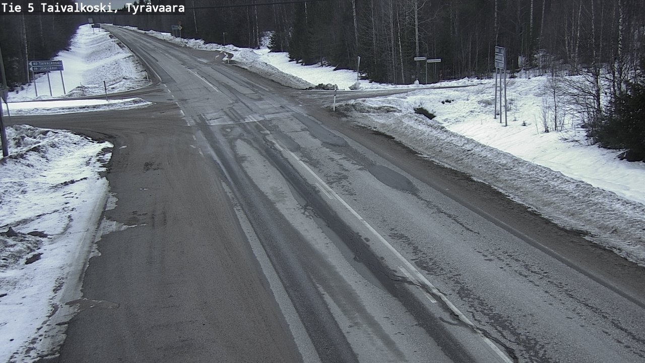 Weather Camera Image Väg 5 Taivalkoski, Tyrävaara, Taivalkoski, Pohjois-Pohjanmaa
