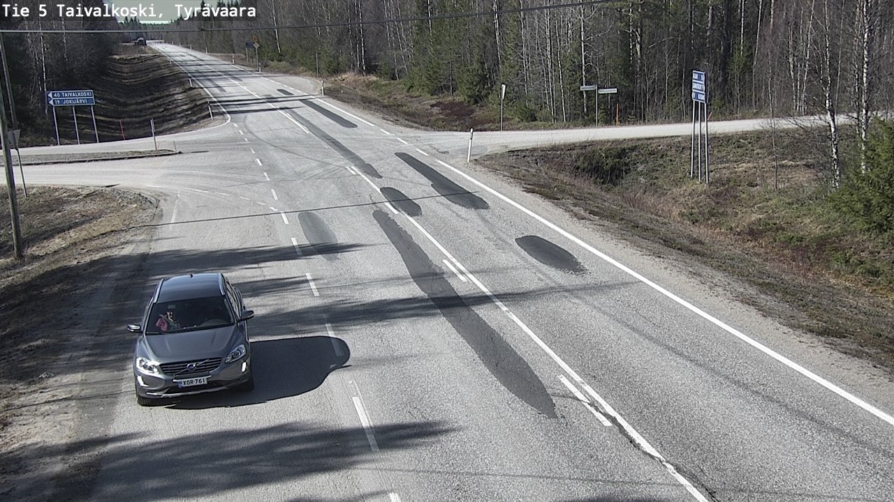 Weather Camera Image Road 5 Taivalkoski, Tyrävaara, Taivalkoski, Pohjois-Pohjanmaa