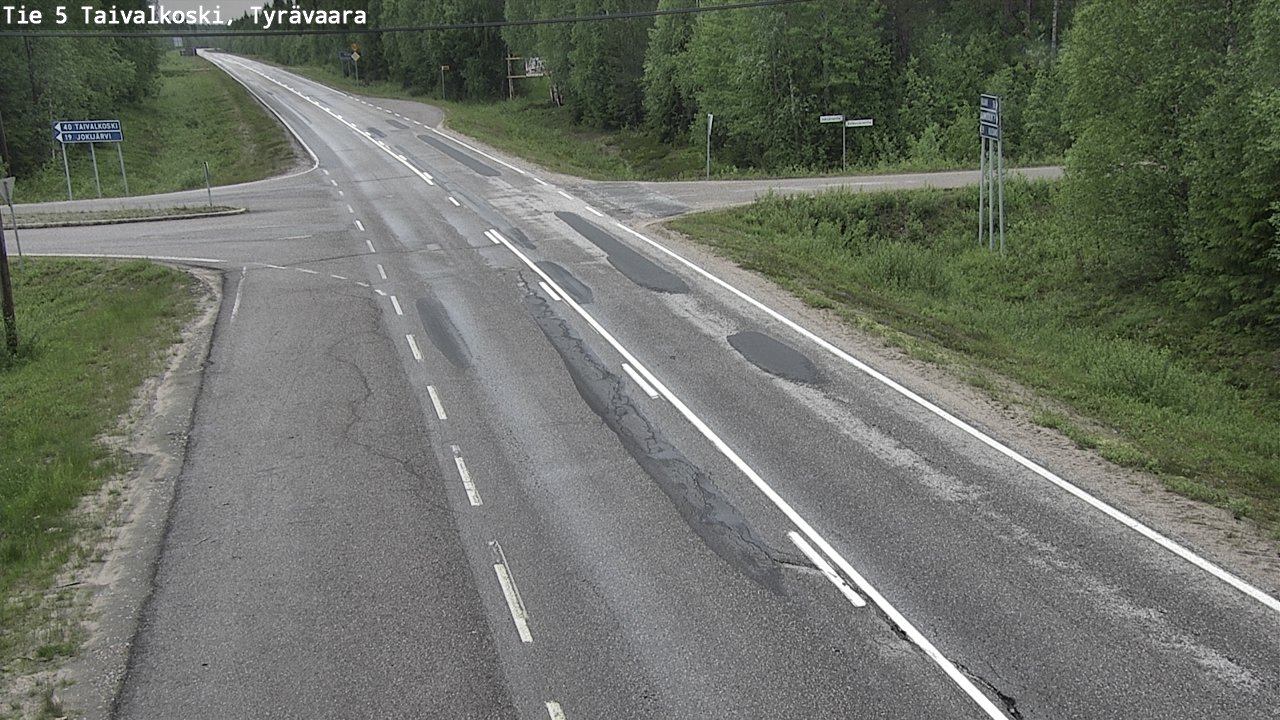 Kelikamerat Kuva Tie 5 Taivalkoski, Tyrävaara, Taivalkoski, Pohjois-Pohjanmaa