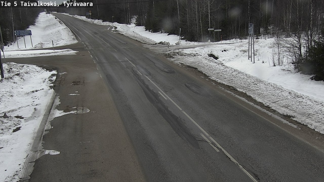 Weather Camera Image Road 5 Taivalkoski, Tyrävaara, Taivalkoski, Pohjois-Pohjanmaa