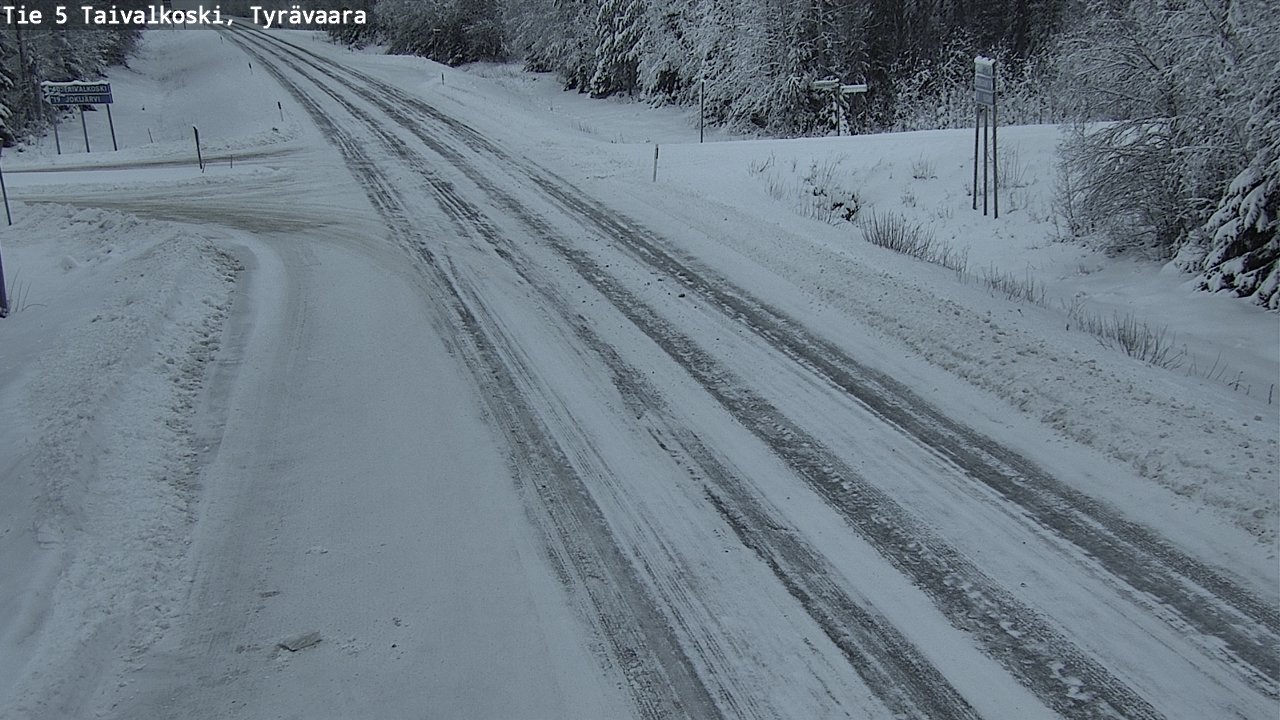 Weather Camera Image Road 5 Taivalkoski, Tyrävaara, Taivalkoski, Pohjois-Pohjanmaa