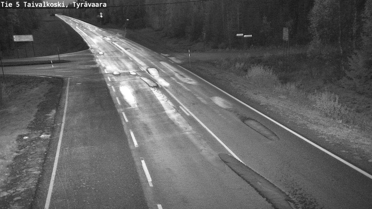 Weather Camera Image Väg 5 Taivalkoski, Tyrävaara, Taivalkoski, Pohjois-Pohjanmaa