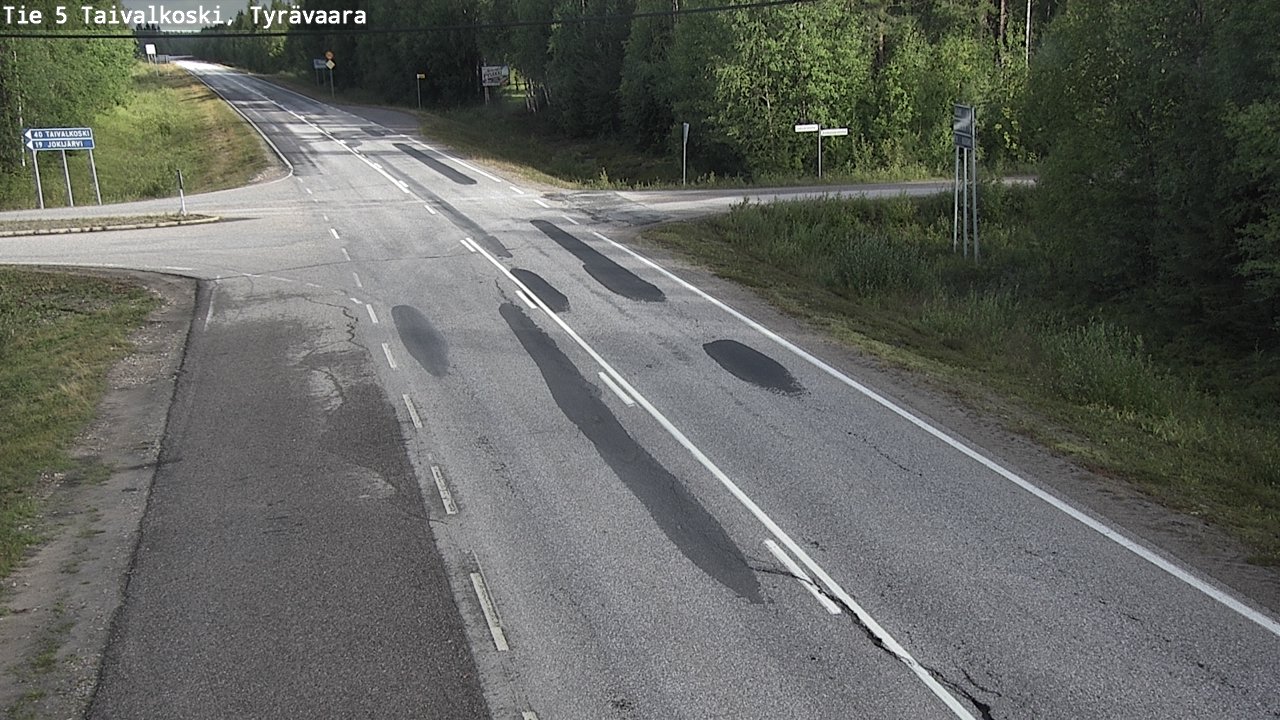 Kelikamerat Kuva Tie 5 Taivalkoski, Tyrävaara, Taivalkoski, Pohjois-Pohjanmaa