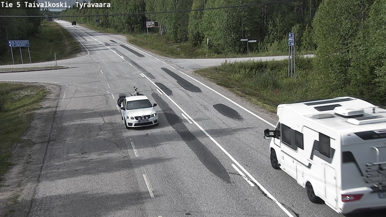 Weather Camera Image Väg 5 Taivalkoski, Tyrävaara, Taivalkoski, Pohjois-Pohjanmaa
