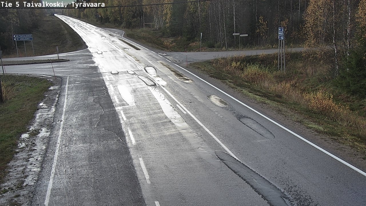 Weather Camera Image Väg 5 Taivalkoski, Tyrävaara, Taivalkoski, Pohjois-Pohjanmaa