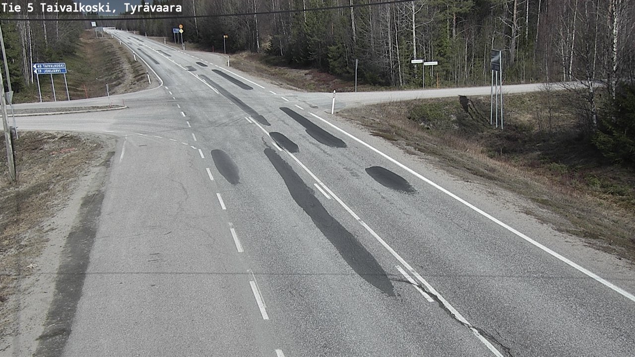 Kelikamerat Kuva Tie 5 Taivalkoski, Tyrävaara, Taivalkoski, Pohjois-Pohjanmaa