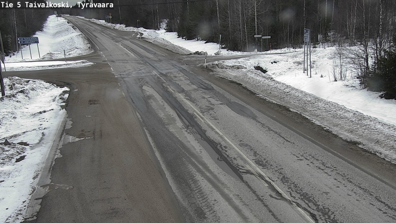 Weather Camera Image Road 5 Taivalkoski, Tyrävaara, Taivalkoski, Pohjois-Pohjanmaa