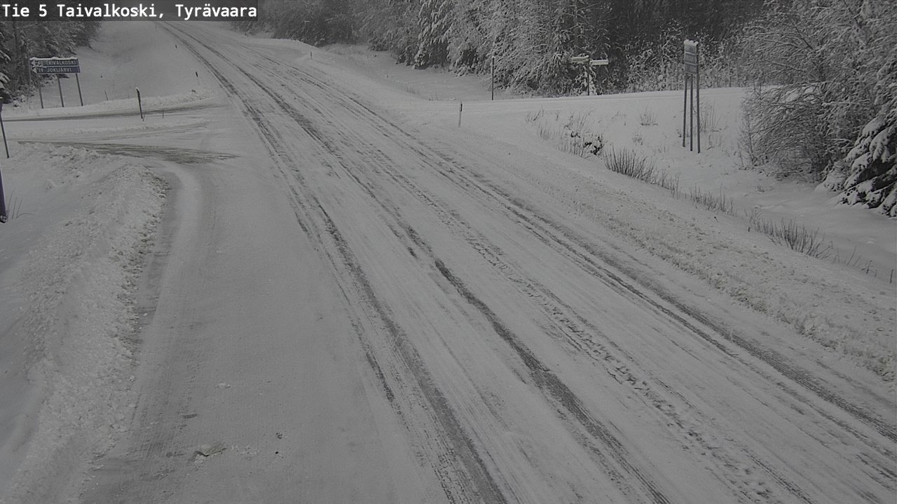 Weather Camera Image Road 5 Taivalkoski, Tyrävaara, Taivalkoski, Pohjois-Pohjanmaa