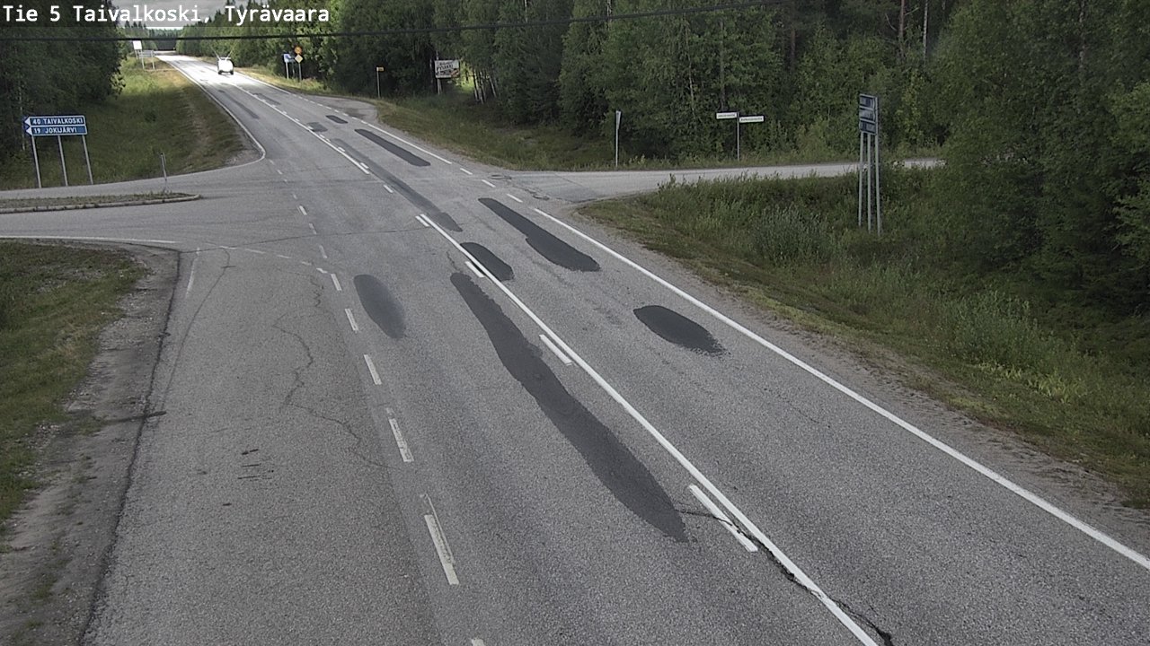 Kelikamerat Kuva Tie 5 Taivalkoski, Tyrävaara, Taivalkoski, Pohjois-Pohjanmaa