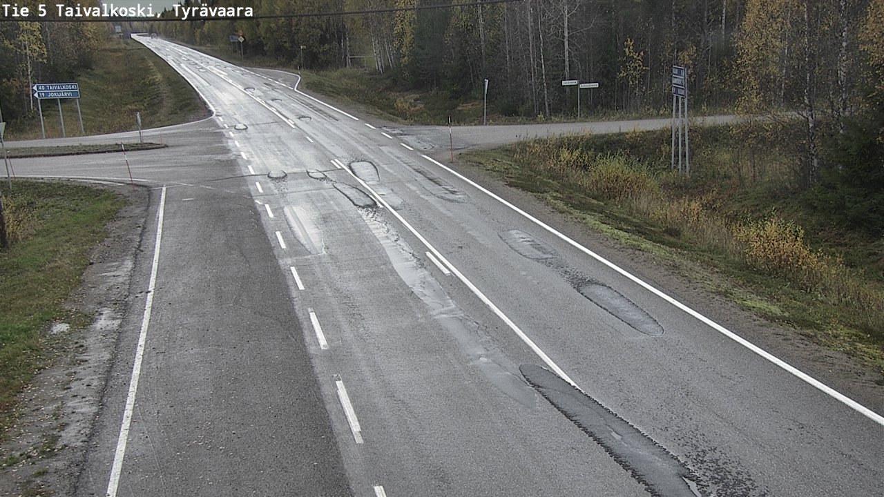 Weather Camera Image Väg 5 Taivalkoski, Tyrävaara, Taivalkoski, Pohjois-Pohjanmaa