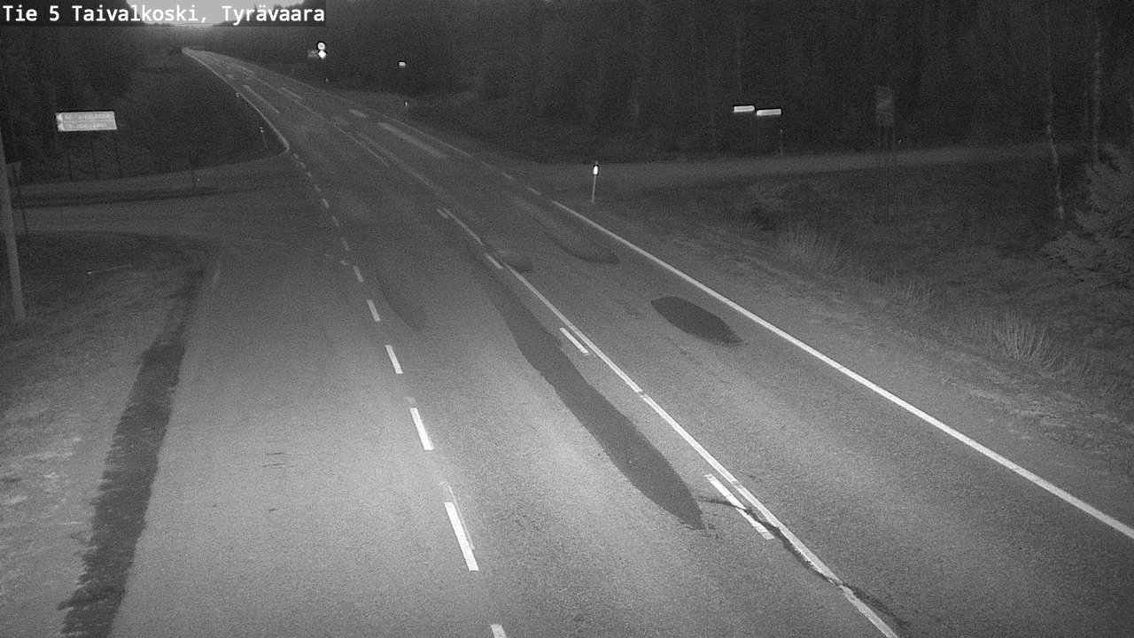 Weather Camera Image Road 5 Taivalkoski, Tyrävaara, Taivalkoski, Pohjois-Pohjanmaa