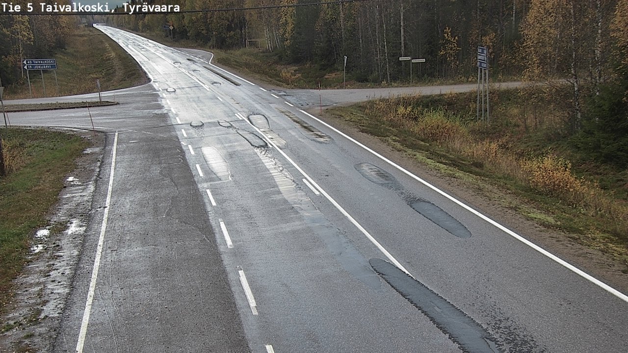 Weather Camera Image Väg 5 Taivalkoski, Tyrävaara, Taivalkoski, Pohjois-Pohjanmaa
