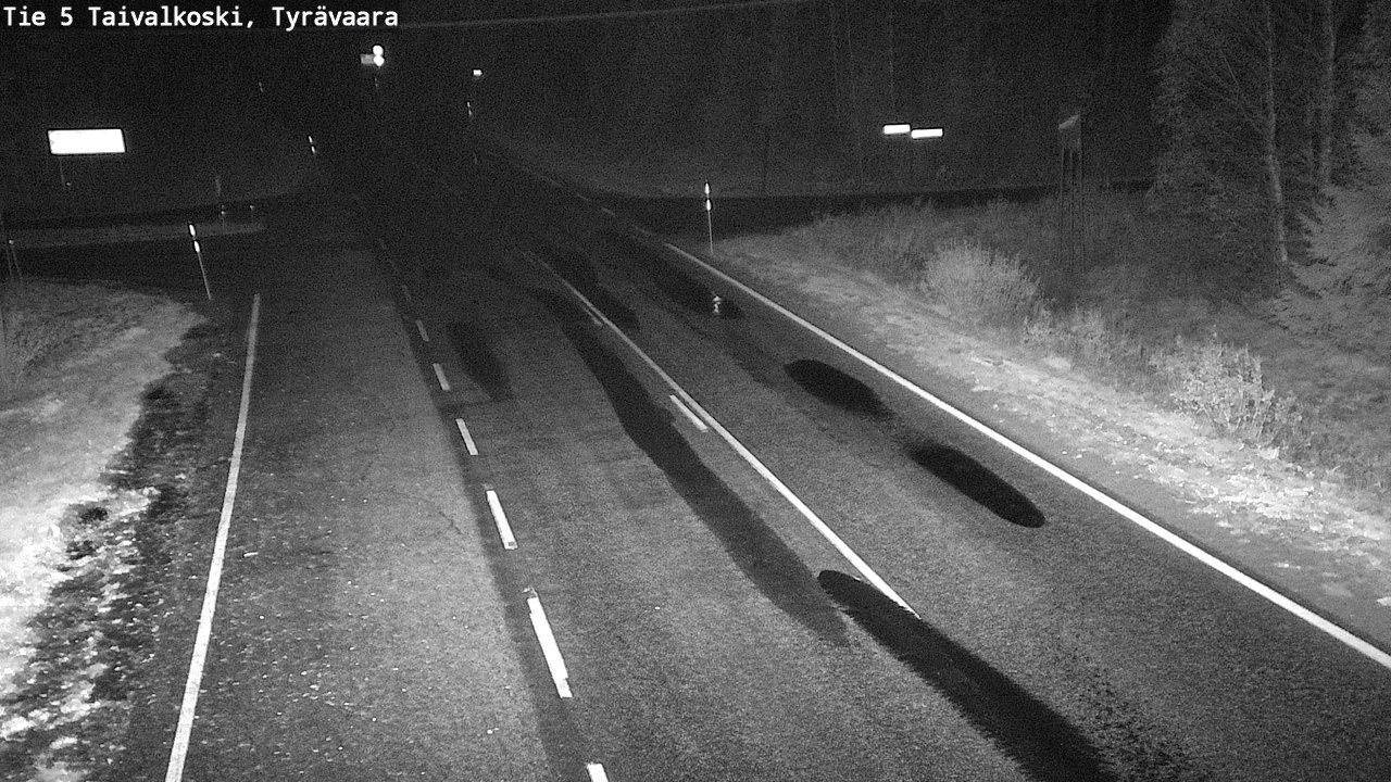 Weather Camera Image Väg 5 Taivalkoski, Tyrävaara, Taivalkoski, Pohjois-Pohjanmaa