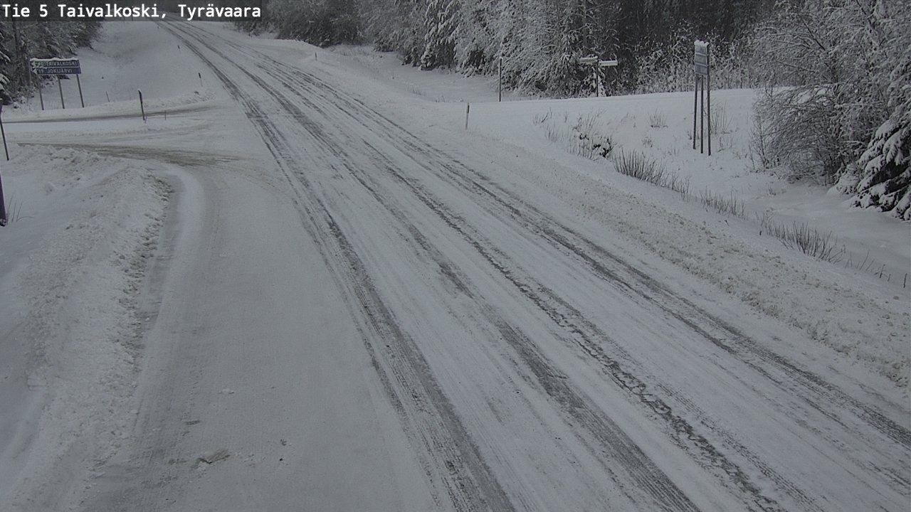 Weather Camera Image Road 5 Taivalkoski, Tyrävaara, Taivalkoski, Pohjois-Pohjanmaa