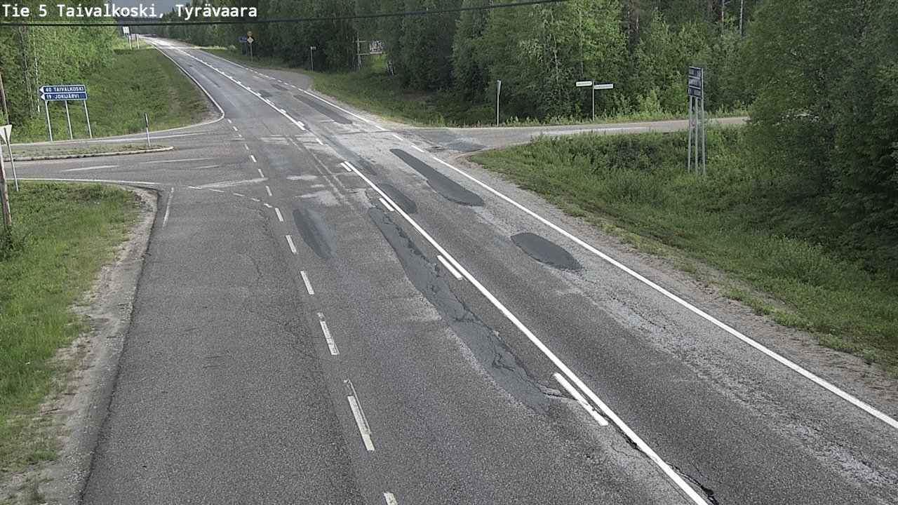 Kelikamerat Kuva Tie 5 Taivalkoski, Tyrävaara, Taivalkoski, Pohjois-Pohjanmaa