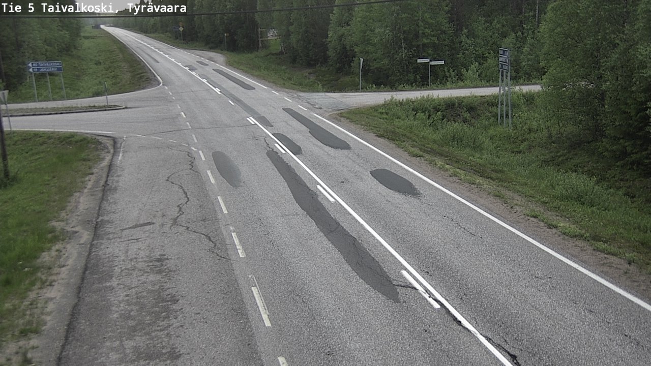 Kelikamerat Kuva Tie 5 Taivalkoski, Tyrävaara, Taivalkoski, Pohjois-Pohjanmaa