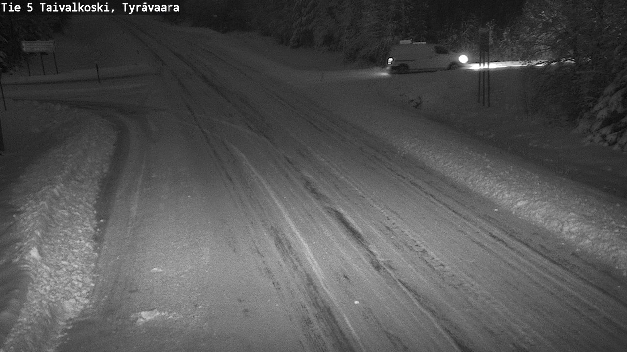 Weather Camera Image Road 5 Taivalkoski, Tyrävaara, Taivalkoski, Pohjois-Pohjanmaa