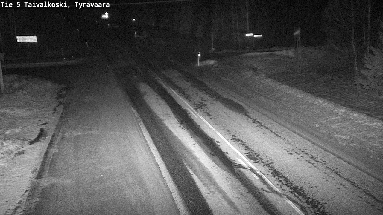 Weather Camera Image Väg 5 Taivalkoski, Tyrävaara, Taivalkoski, Pohjois-Pohjanmaa