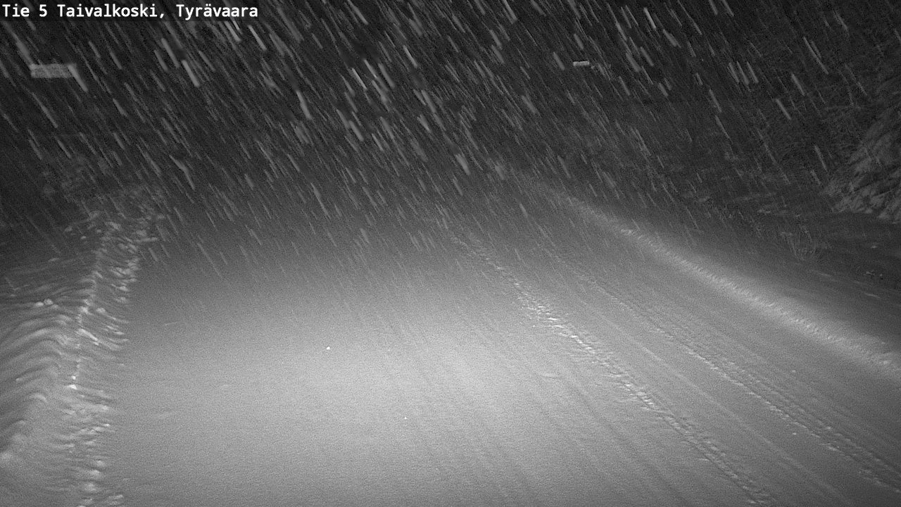 Weather Camera Image Road 5 Taivalkoski, Tyrävaara, Taivalkoski, Pohjois-Pohjanmaa