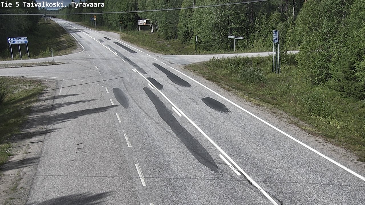 Kelikamerat Kuva Tie 5 Taivalkoski, Tyrävaara, Taivalkoski, Pohjois-Pohjanmaa