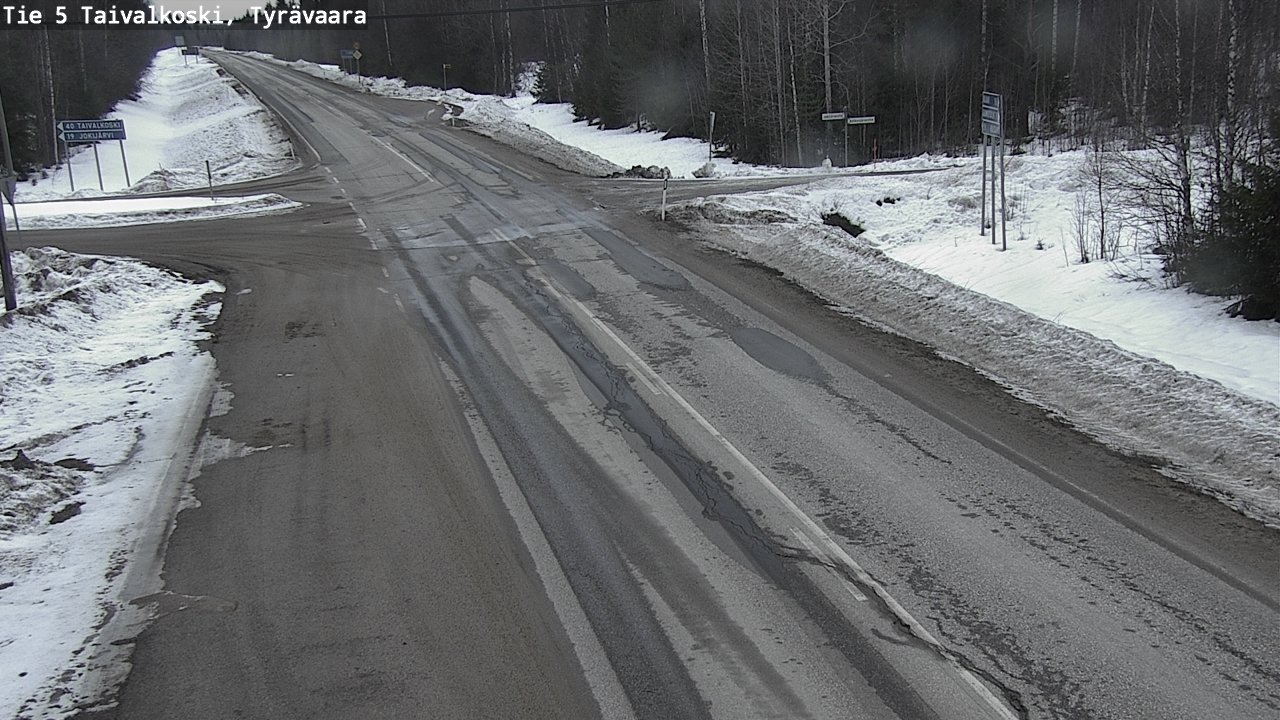 Weather Camera Image Road 5 Taivalkoski, Tyrävaara, Taivalkoski, Pohjois-Pohjanmaa