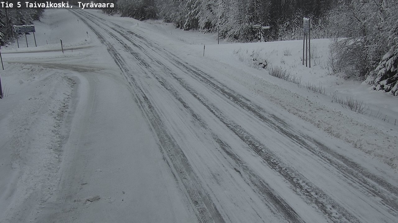 Weather Camera Image Road 5 Taivalkoski, Tyrävaara, Taivalkoski, Pohjois-Pohjanmaa