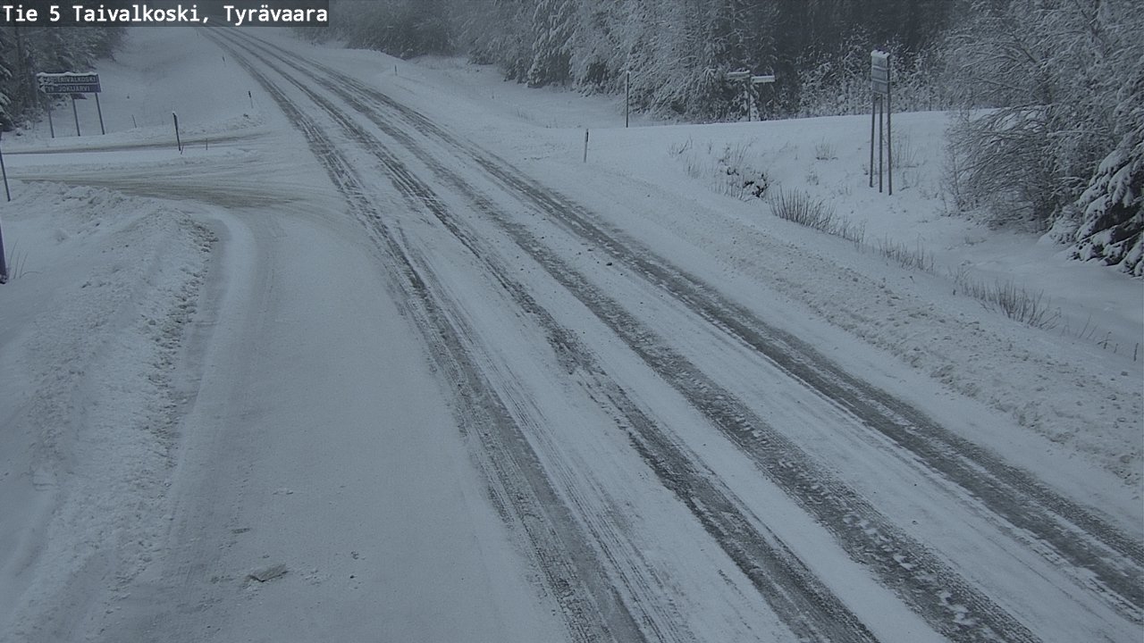 Weather Camera Image Road 5 Taivalkoski, Tyrävaara, Taivalkoski, Pohjois-Pohjanmaa