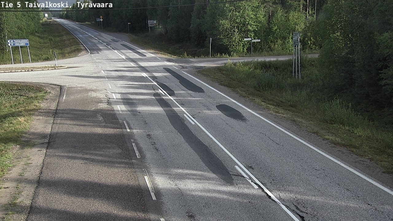 Kelikamerat Kuva Tie 5 Taivalkoski, Tyrävaara, Taivalkoski, Pohjois-Pohjanmaa