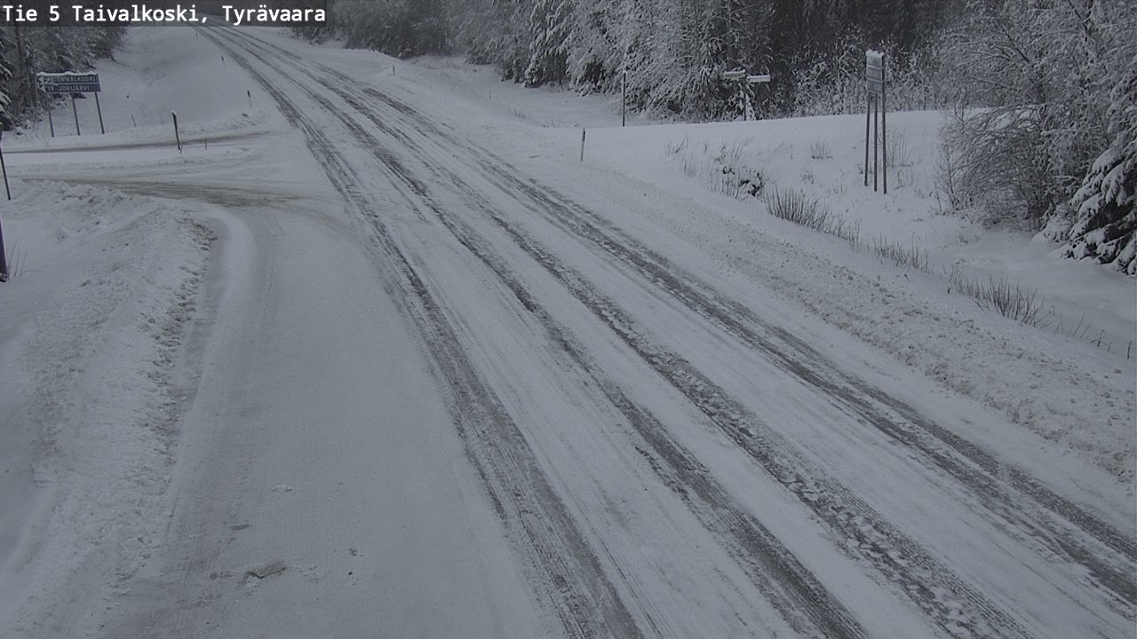 Weather Camera Image Road 5 Taivalkoski, Tyrävaara, Taivalkoski, Pohjois-Pohjanmaa