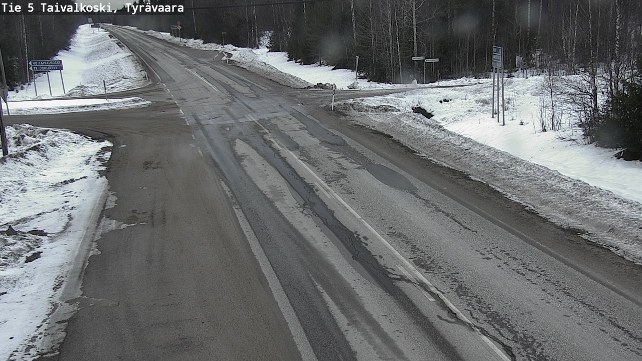 Weather Camera Image Road 5 Taivalkoski, Tyrävaara, Taivalkoski, Pohjois-Pohjanmaa