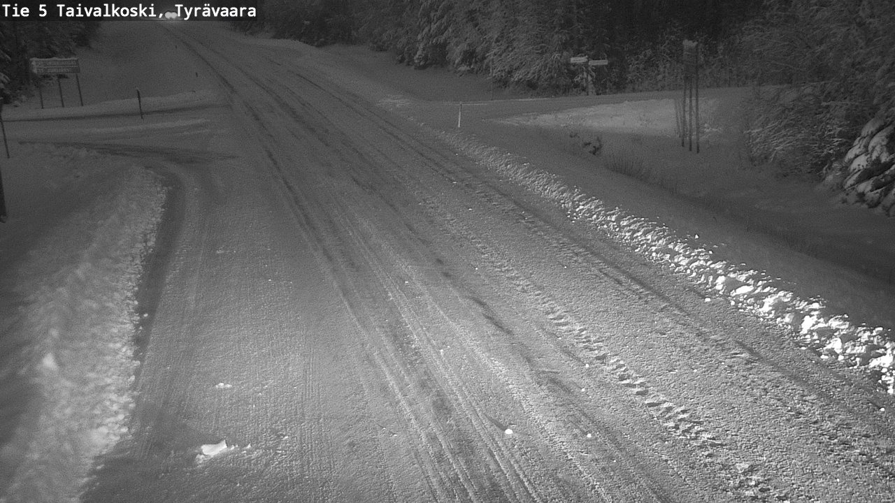 Weather Camera Image Road 5 Taivalkoski, Tyrävaara, Taivalkoski, Pohjois-Pohjanmaa
