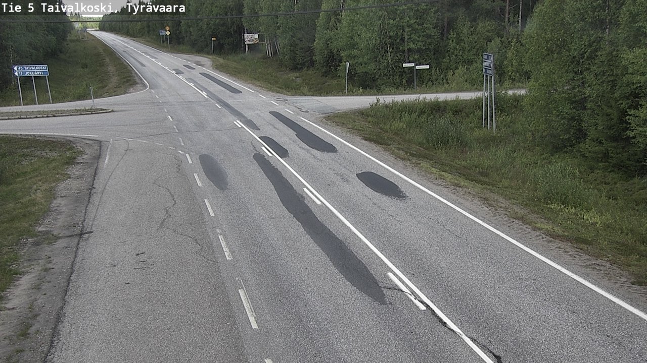 Kelikamerat Kuva Tie 5 Taivalkoski, Tyrävaara, Taivalkoski, Pohjois-Pohjanmaa