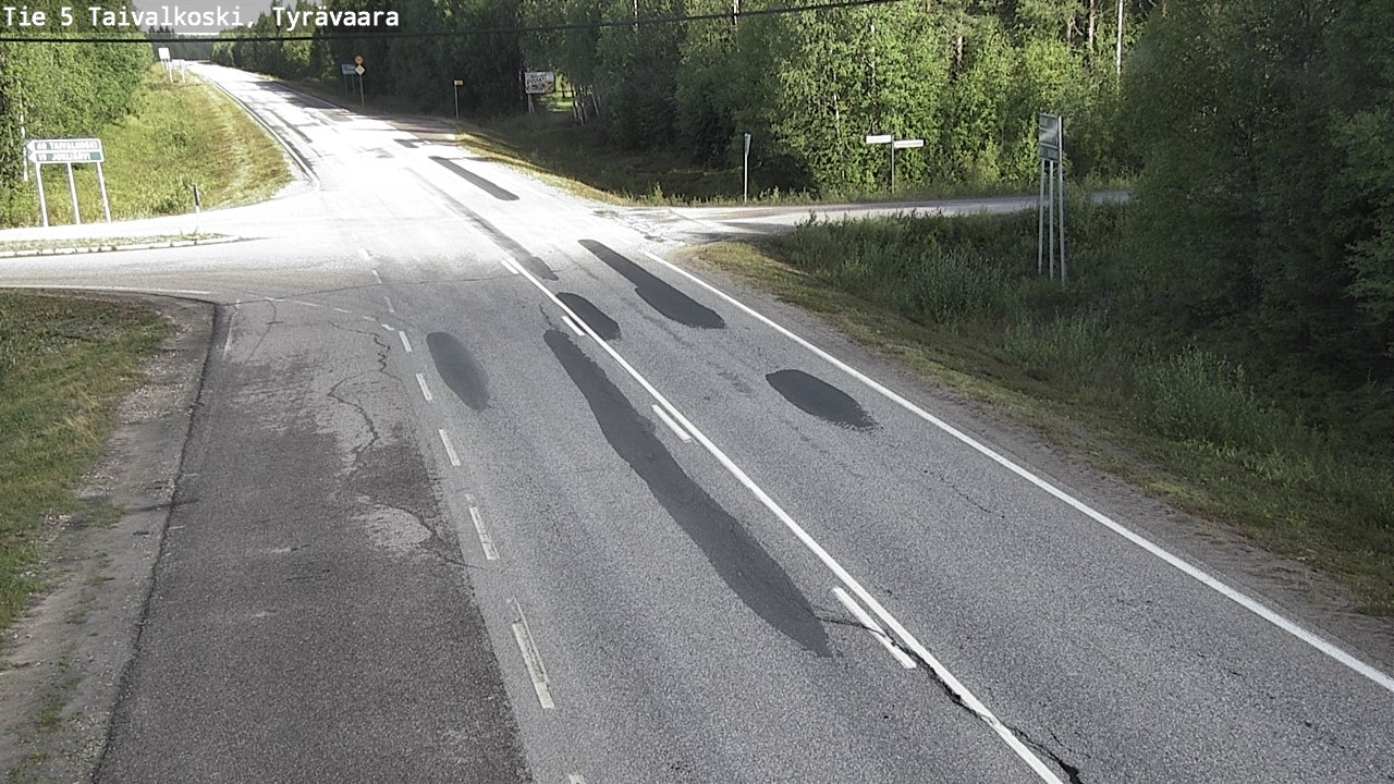 Kelikamerat Kuva Tie 5 Taivalkoski, Tyrävaara, Taivalkoski, Pohjois-Pohjanmaa
