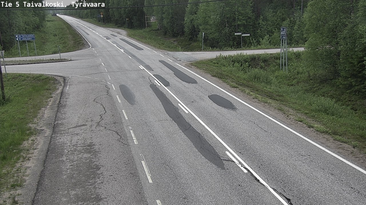 Kelikamerat Kuva Tie 5 Taivalkoski, Tyrävaara, Taivalkoski, Pohjois-Pohjanmaa