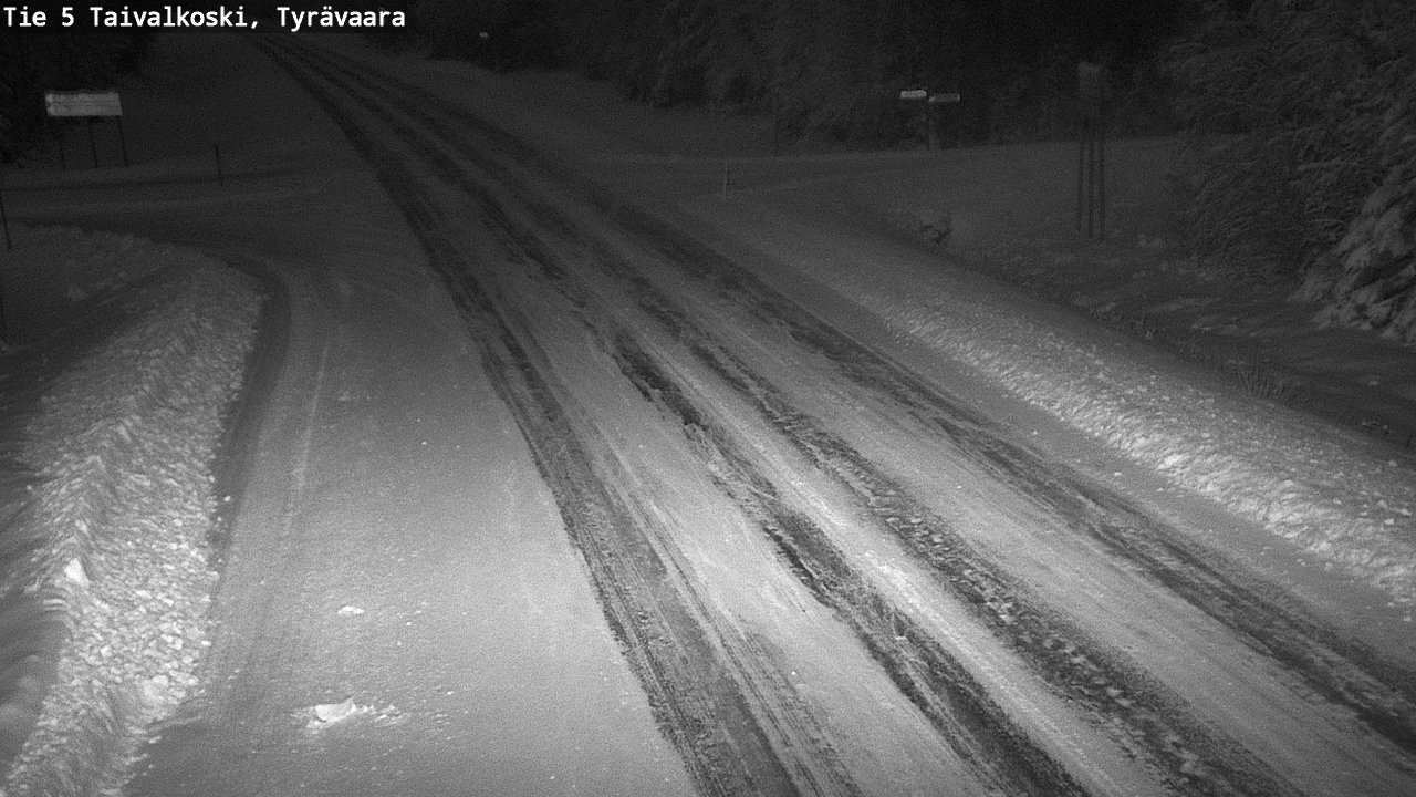 Weather Camera Image Väg 5 Taivalkoski, Tyrävaara, Taivalkoski, Pohjois-Pohjanmaa