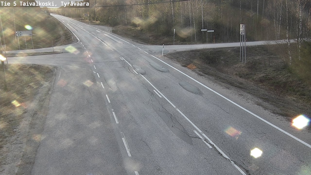 Weather Camera Image Road 5 Taivalkoski, Tyrävaara, Taivalkoski, Pohjois-Pohjanmaa