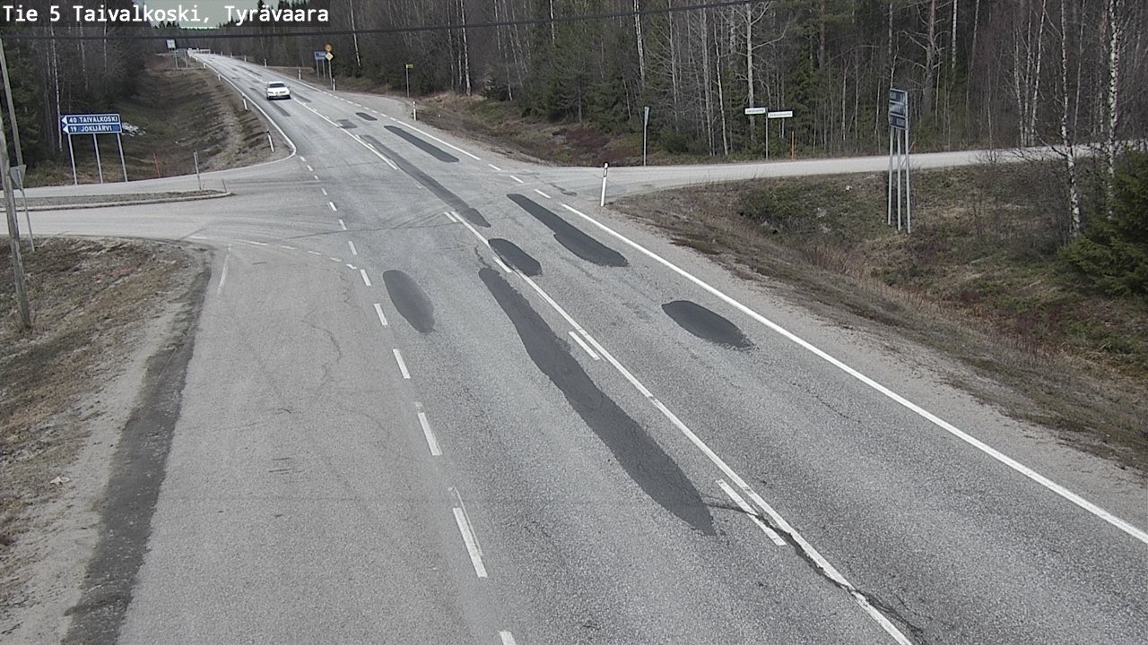 Weather Camera Image Road 5 Taivalkoski, Tyrävaara, Taivalkoski, Pohjois-Pohjanmaa