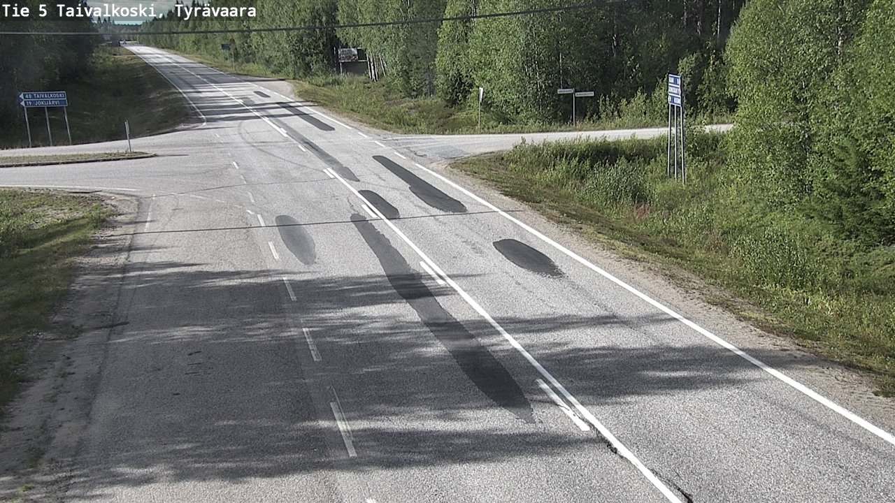 Kelikamerat Kuva Tie 5 Taivalkoski, Tyrävaara, Taivalkoski, Pohjois-Pohjanmaa