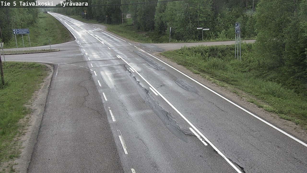 Kelikamerat Kuva Tie 5 Taivalkoski, Tyrävaara, Taivalkoski, Pohjois-Pohjanmaa