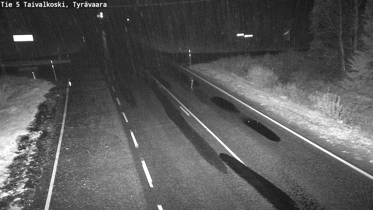 Weather Camera Image Väg 5 Taivalkoski, Tyrävaara, Taivalkoski, Pohjois-Pohjanmaa