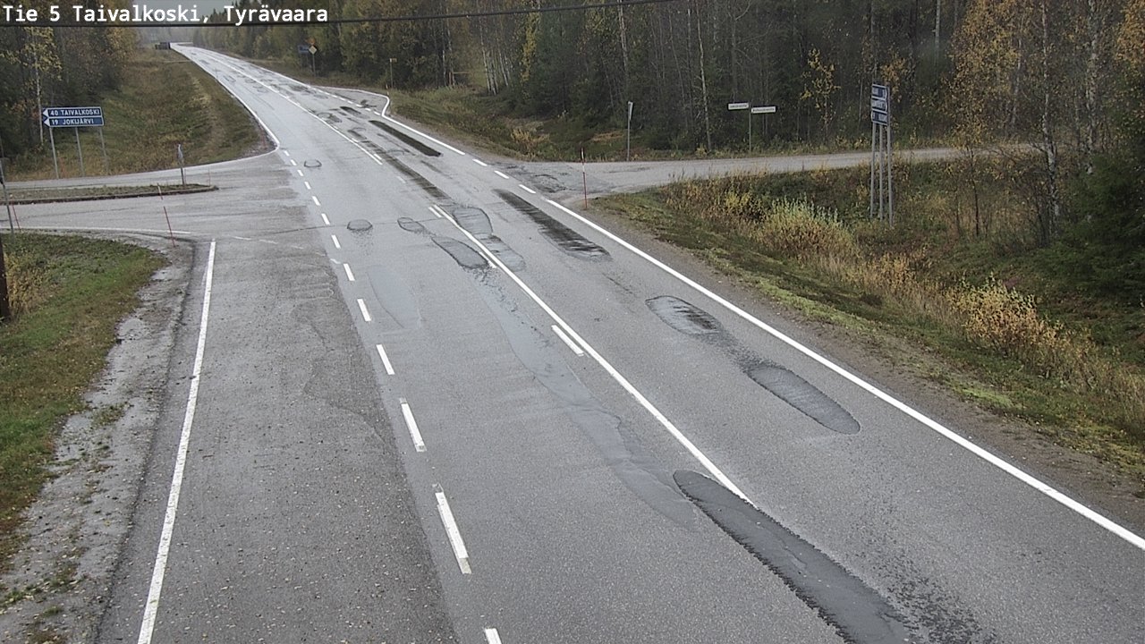 Weather Camera Image Road 5 Taivalkoski, Tyrävaara, Taivalkoski, Pohjois-Pohjanmaa
