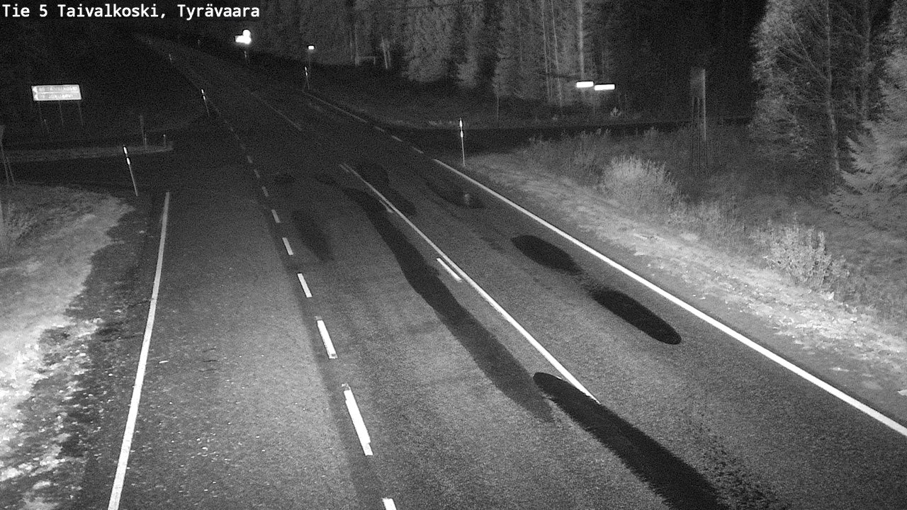 Weather Camera Image Väg 5 Taivalkoski, Tyrävaara, Taivalkoski, Pohjois-Pohjanmaa