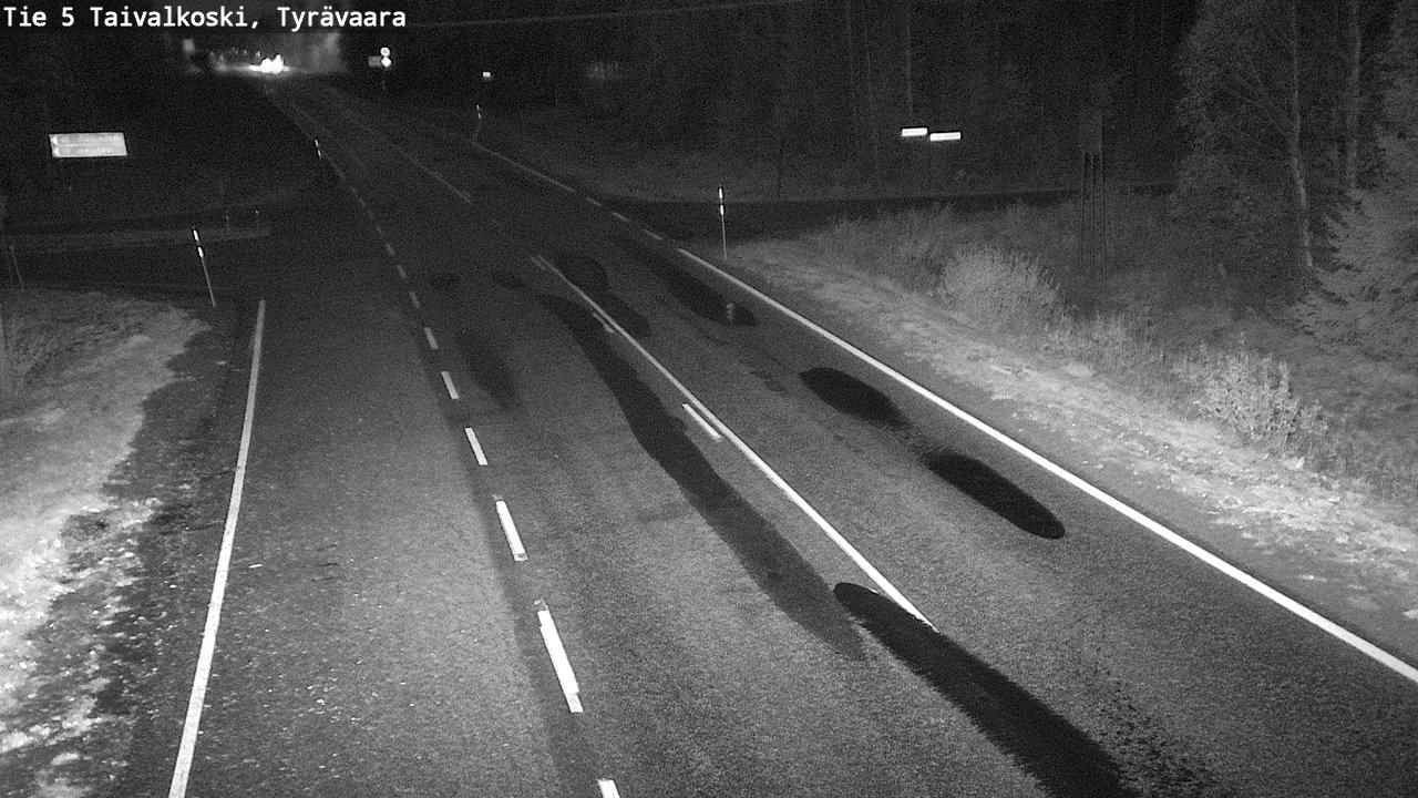 Weather Camera Image Väg 5 Taivalkoski, Tyrävaara, Taivalkoski, Pohjois-Pohjanmaa